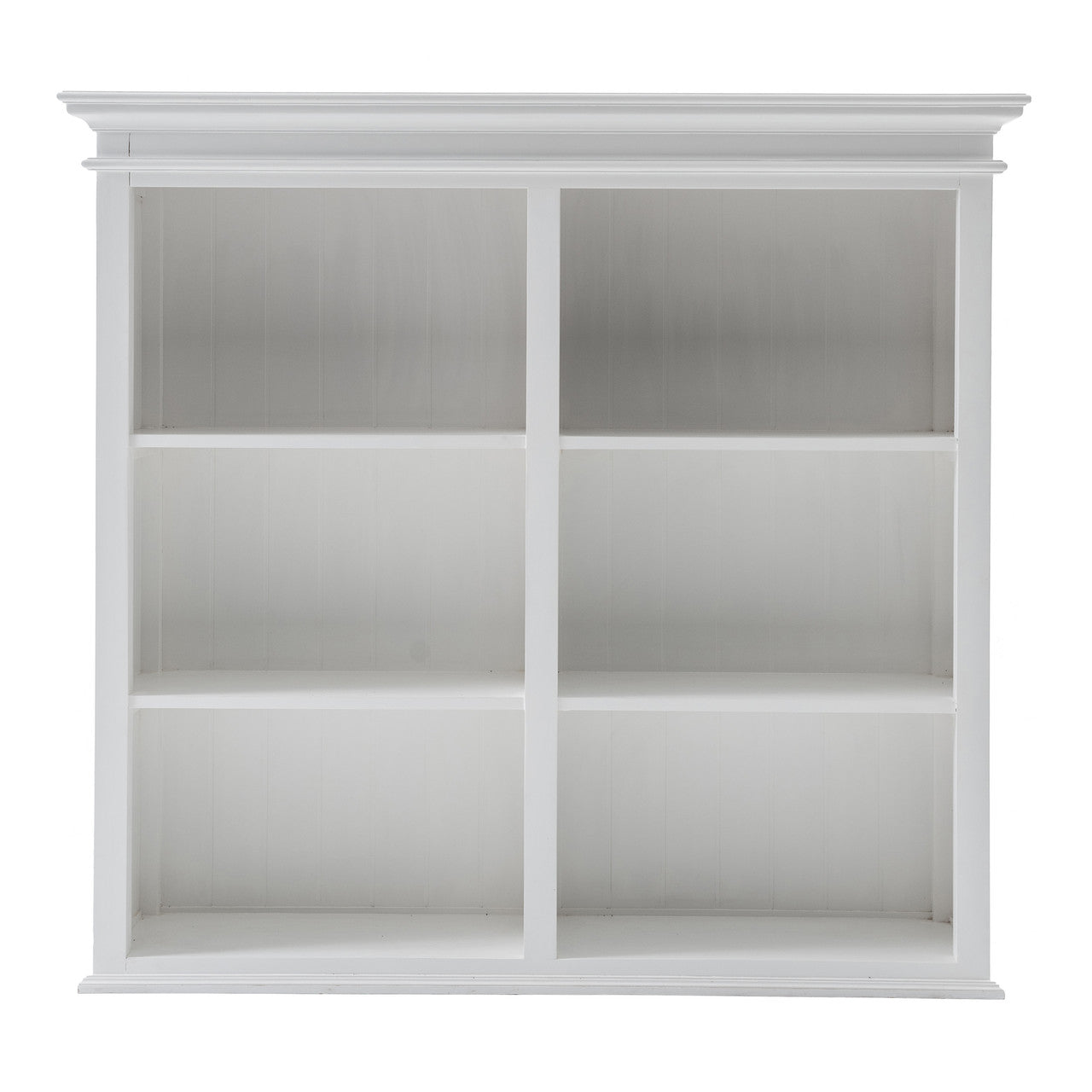 French Coastal Buffet Hutch Unit with 6 Shelves 57"