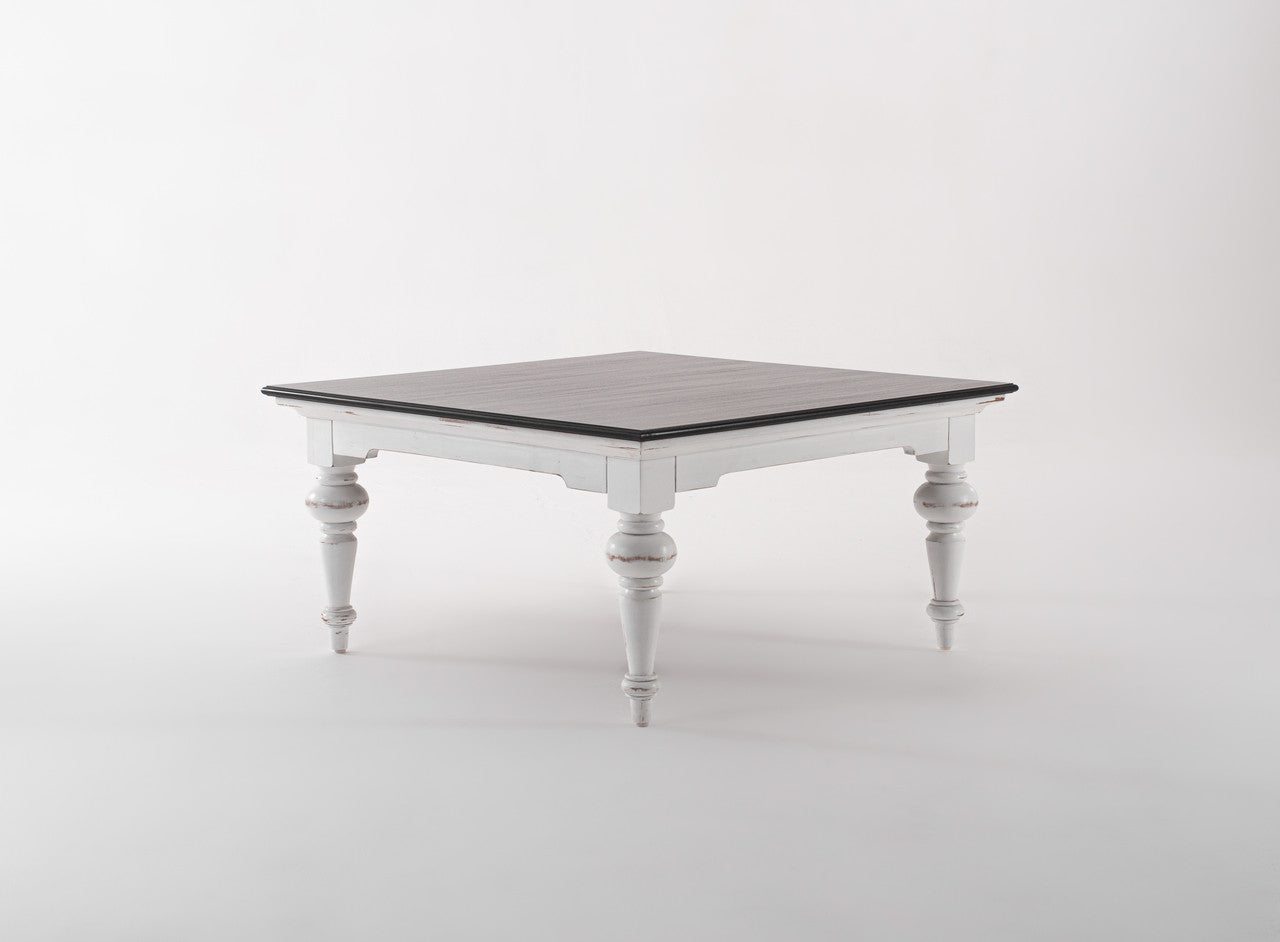 French Cottage Square Coffee Table 39"