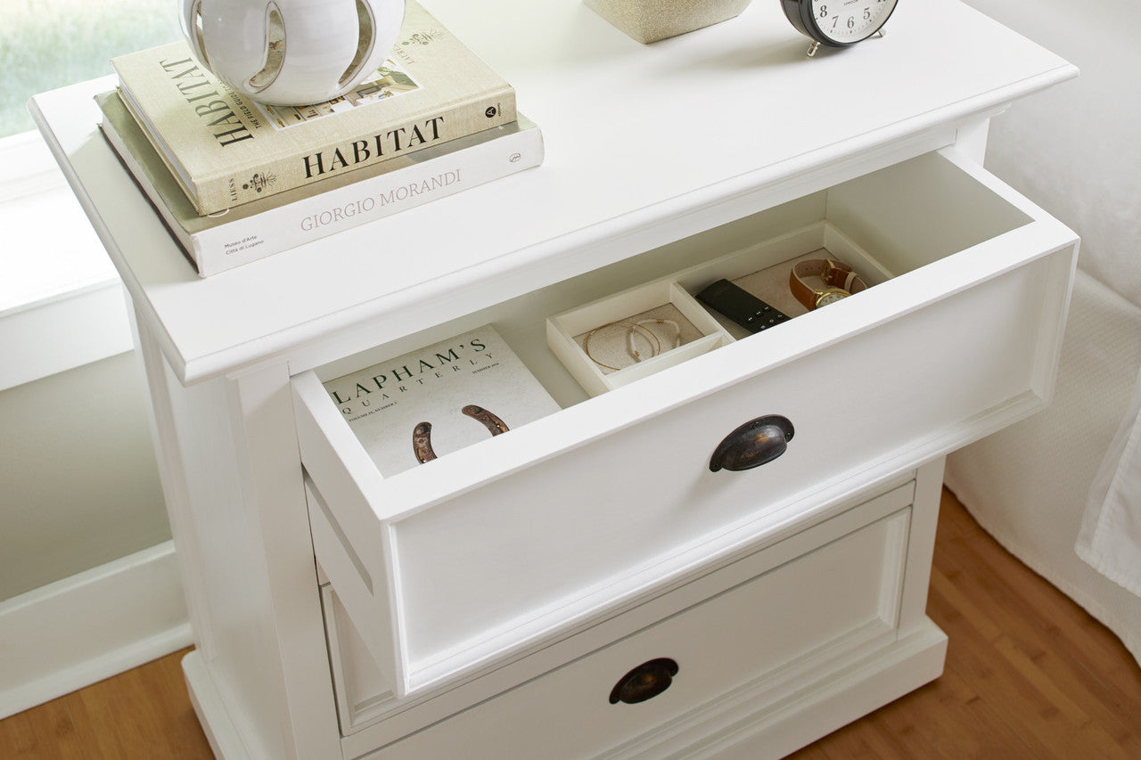 French Country Farmhouse Bedside Drawer Unit 32"
