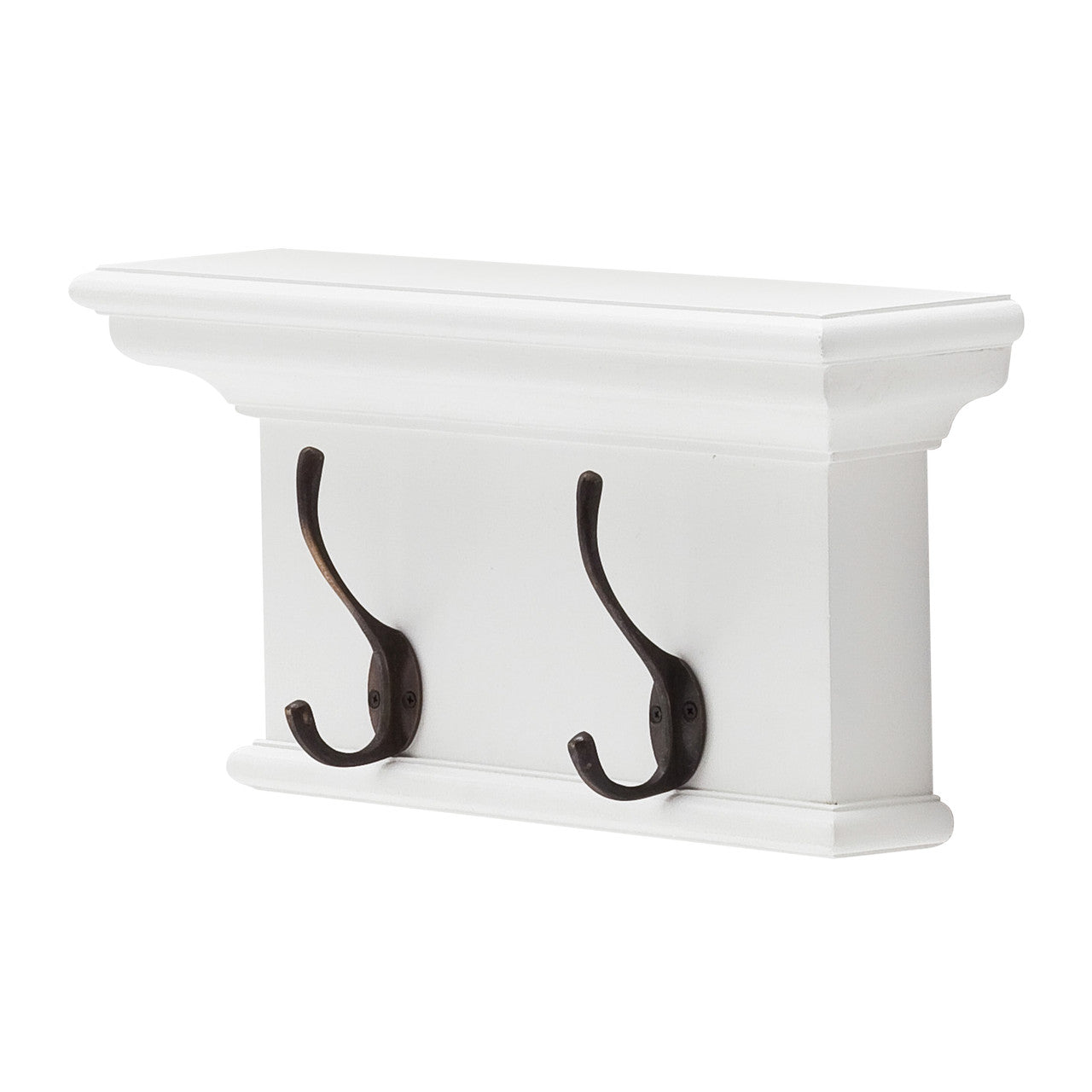 French Coastal 2 Hook Coat Rack 16"