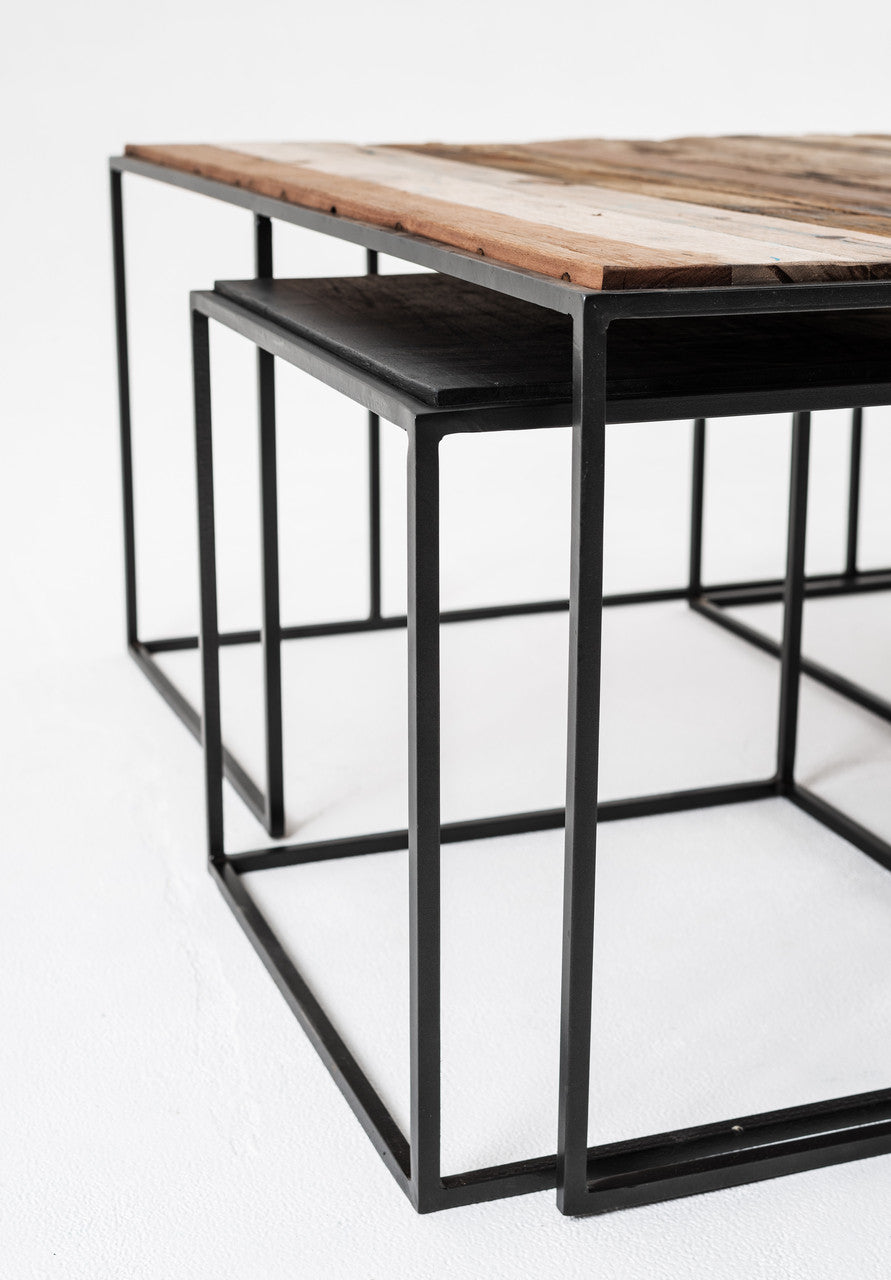 Industrial Nesting Coffee Table Set 100cm 39"