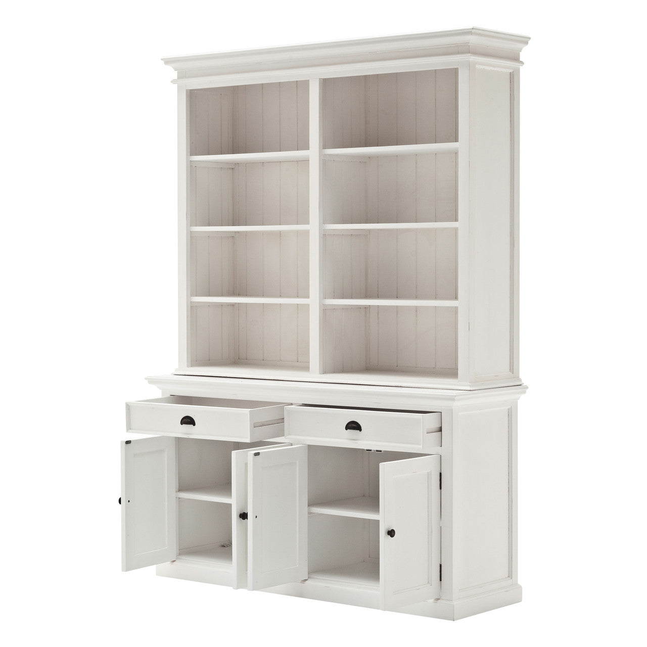 French Coastal Hutch Bookcase Unit 63"