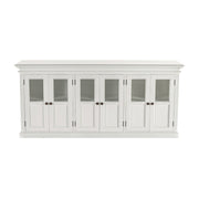 French Coastal Buffet with 6 Glass Doors 79"