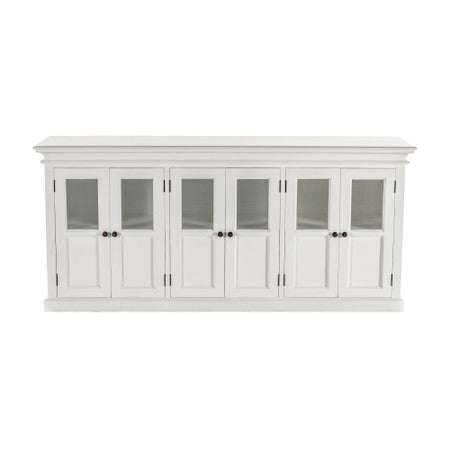 French Coastal Buffet with 6 Glass Doors 79"