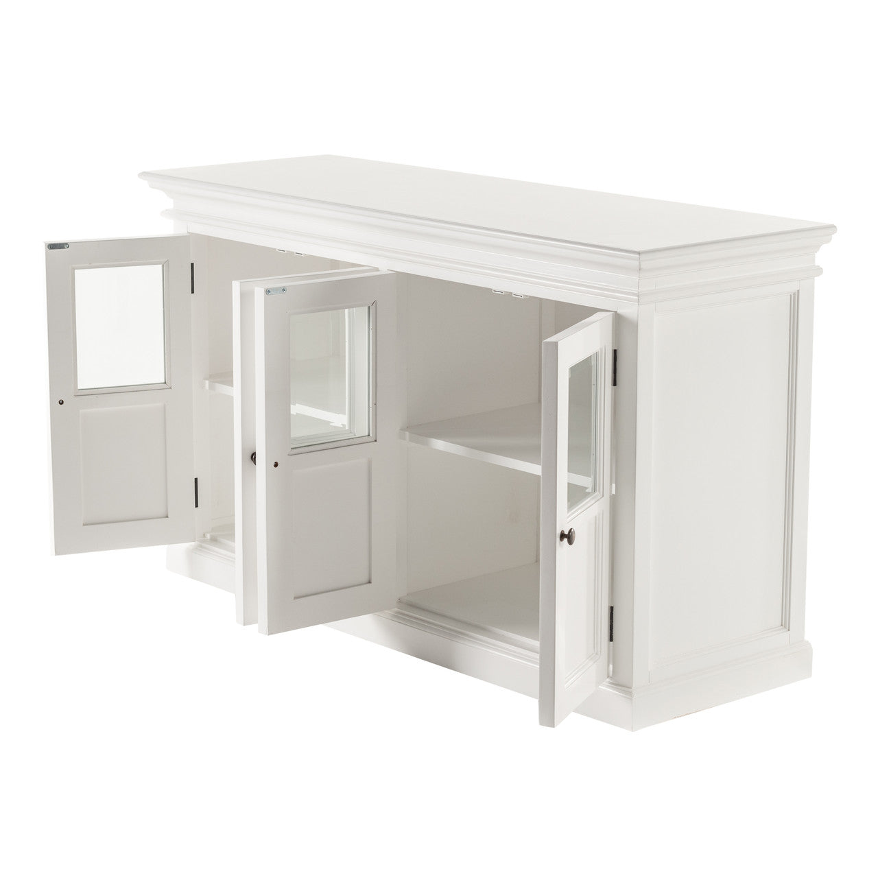 French Coastal Buffet with 4 Glass Doors 57"