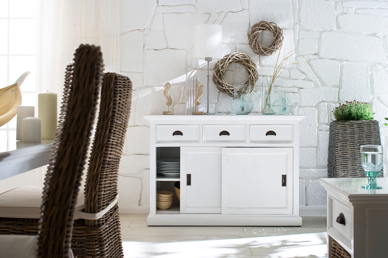 French Coastal Buffet with Sliding Doors 49"