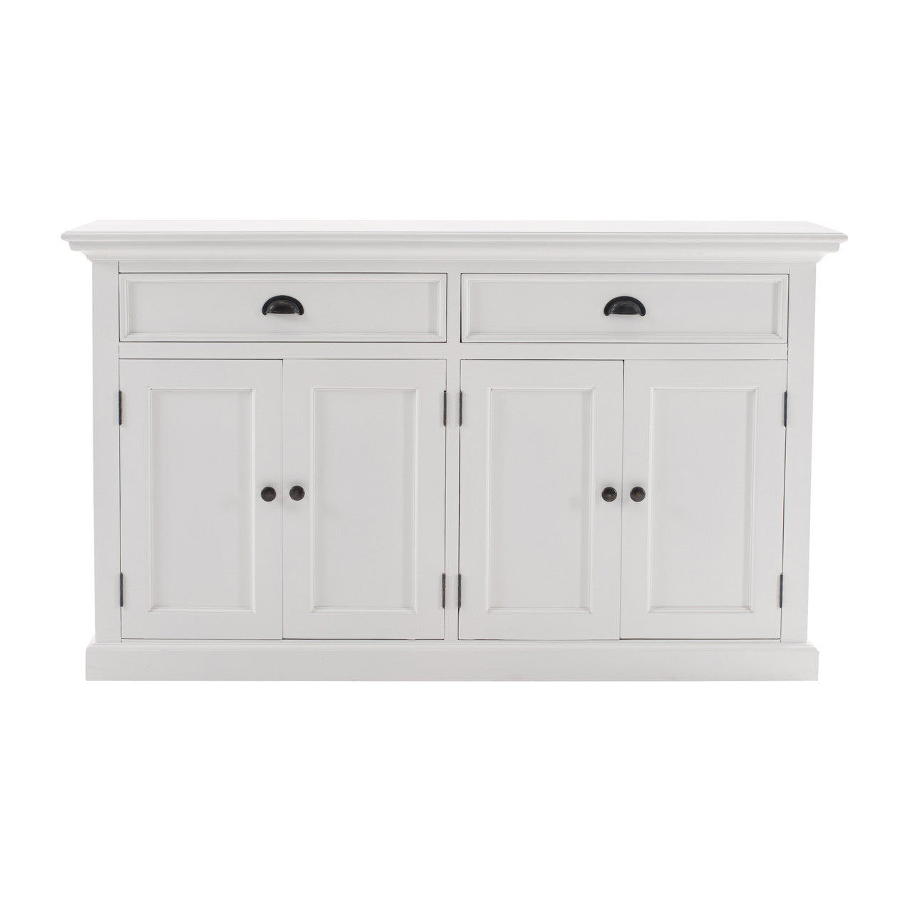 French Coastal Glass-Display Hutch Unit 57"
