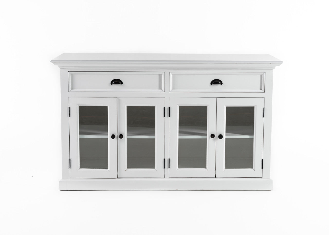 French Coastal Classic Buffet with Glass Doors  57"