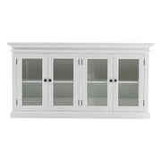 French Coastal Display Buffet with 4 Glass Doors 64"
