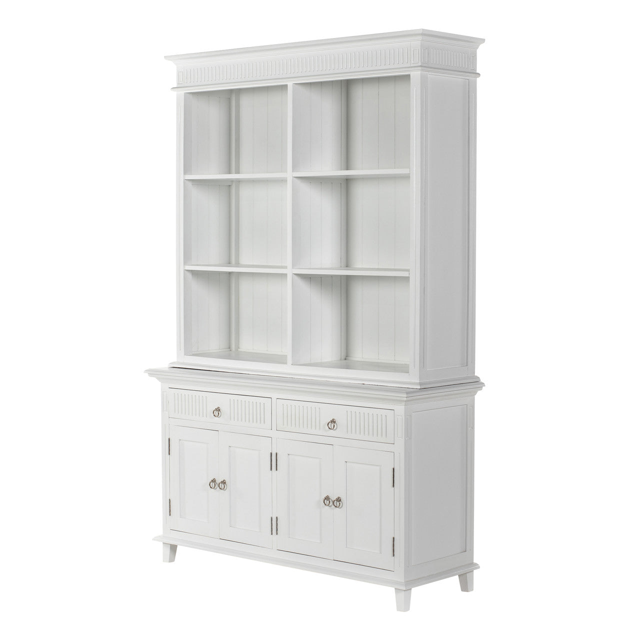 Scandi Coastal Hutch Unit with 6 Shelves 57"