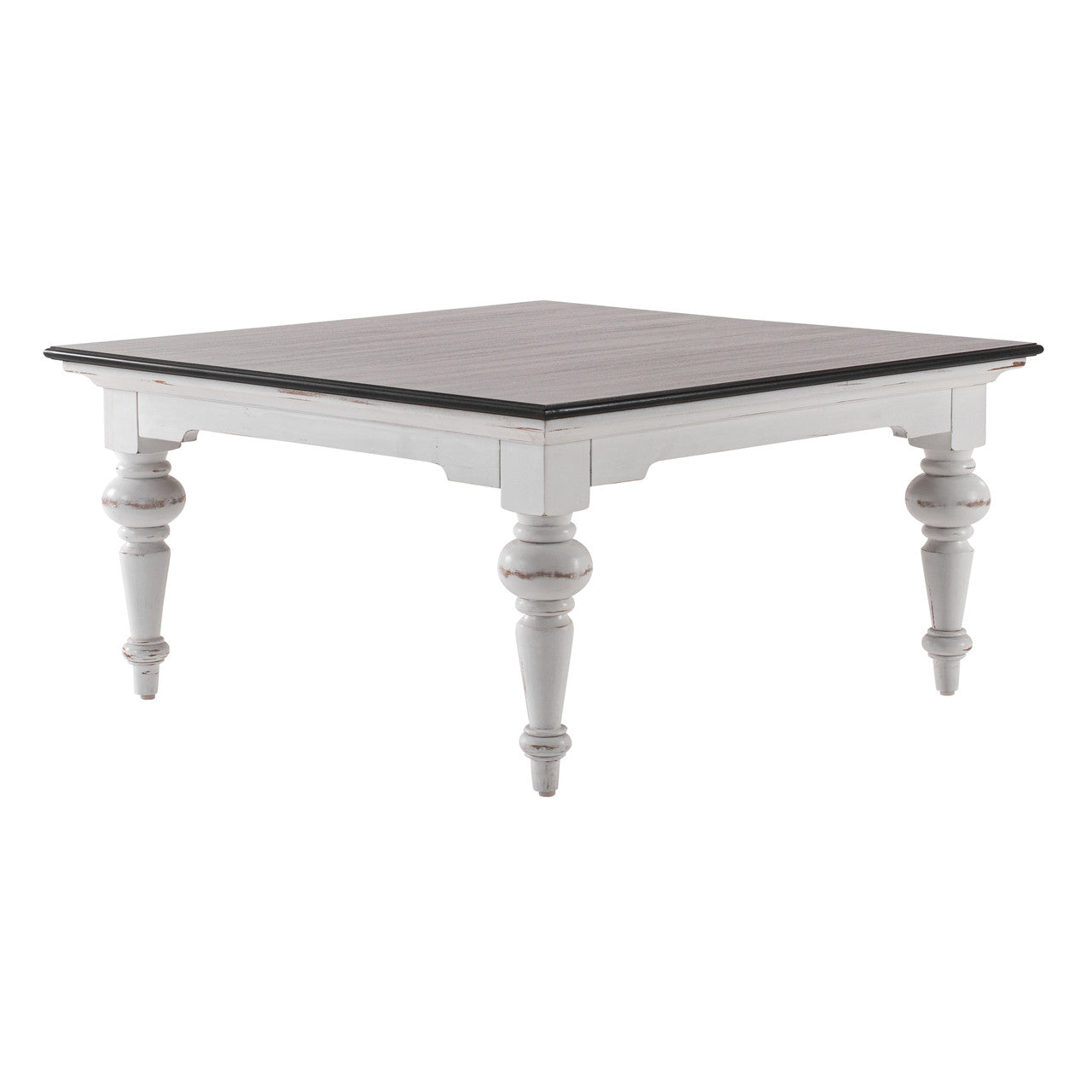 French Cottage Square Coffee Table 39"