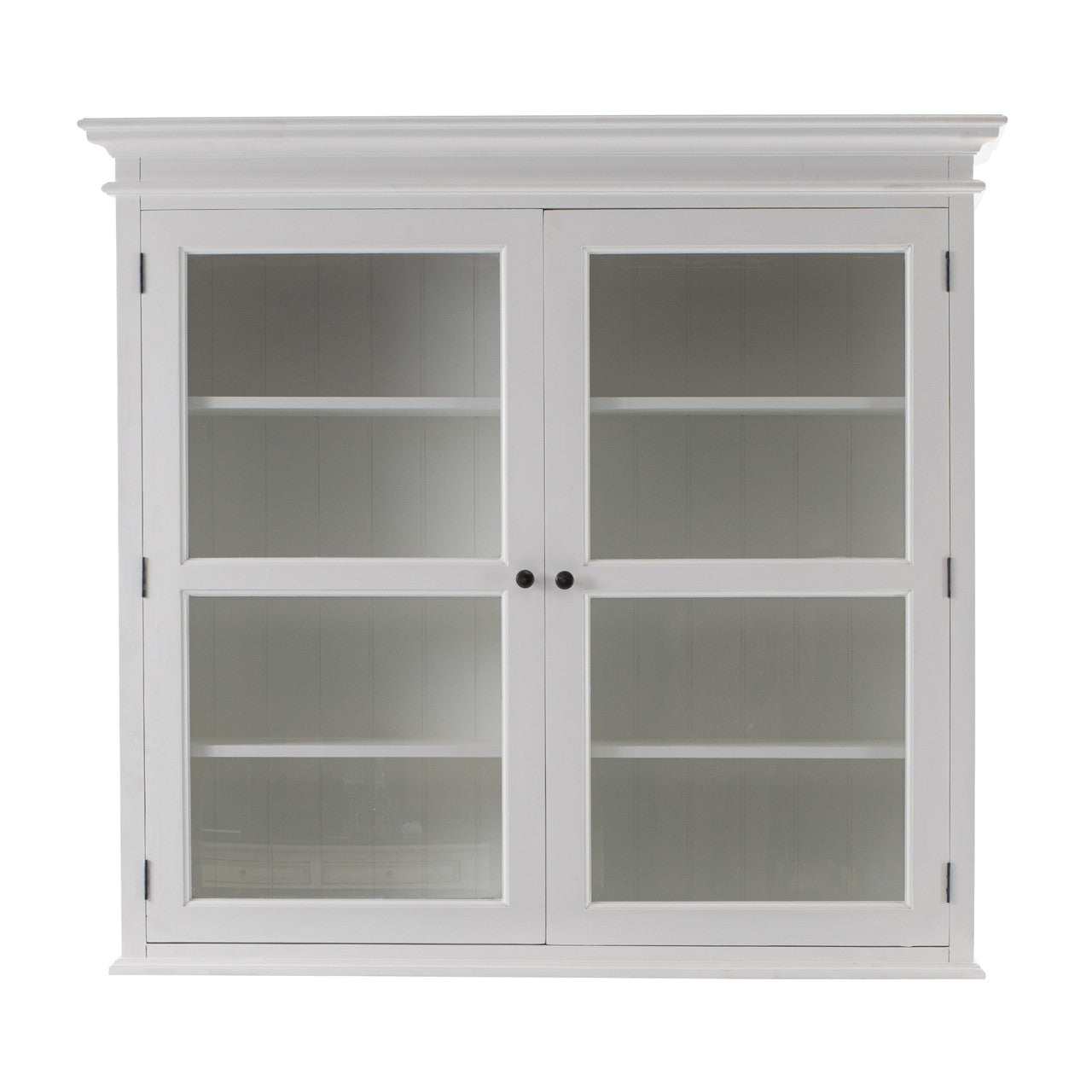 French Coastal Glass-Display Hutch Unit 57"