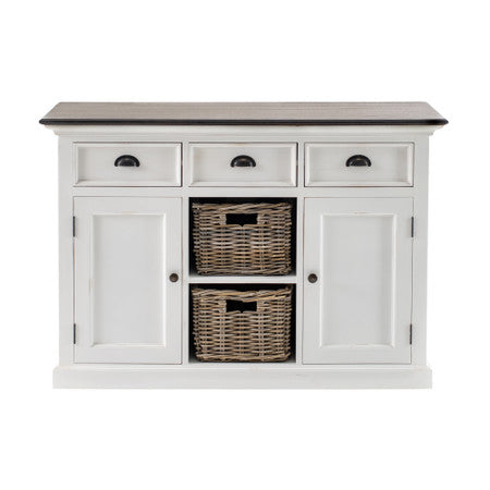 Modern Farmhouse Buffet with 2 Baskets - ZNS-B129TWD