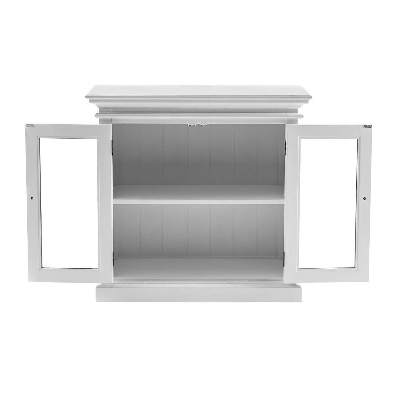 French Coastal Display Buffet with 2 Glass Doors 35"