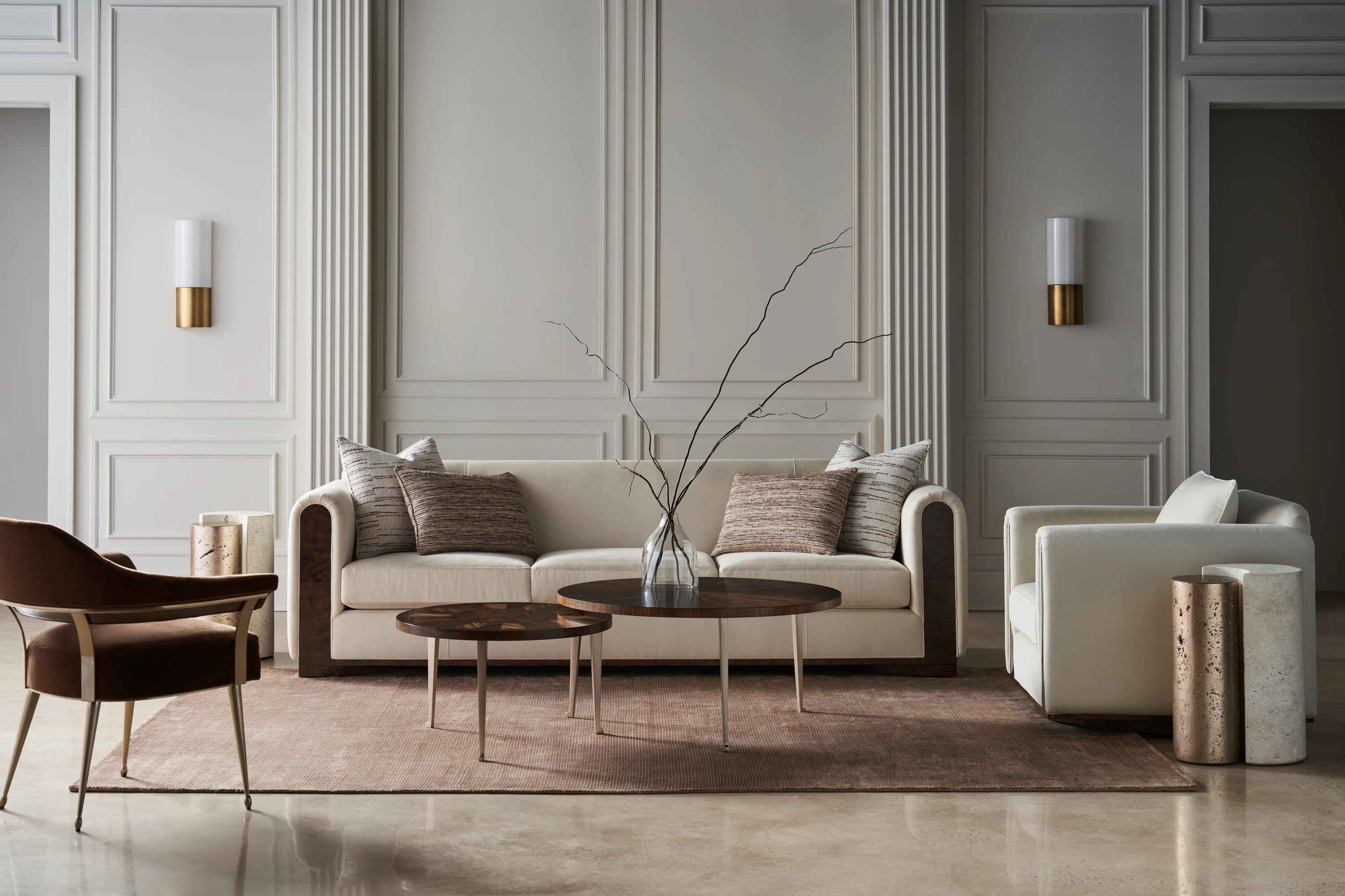Louisette - Chestnut Champagne Gold Accent Chair 30.75" by Caracole - view 2