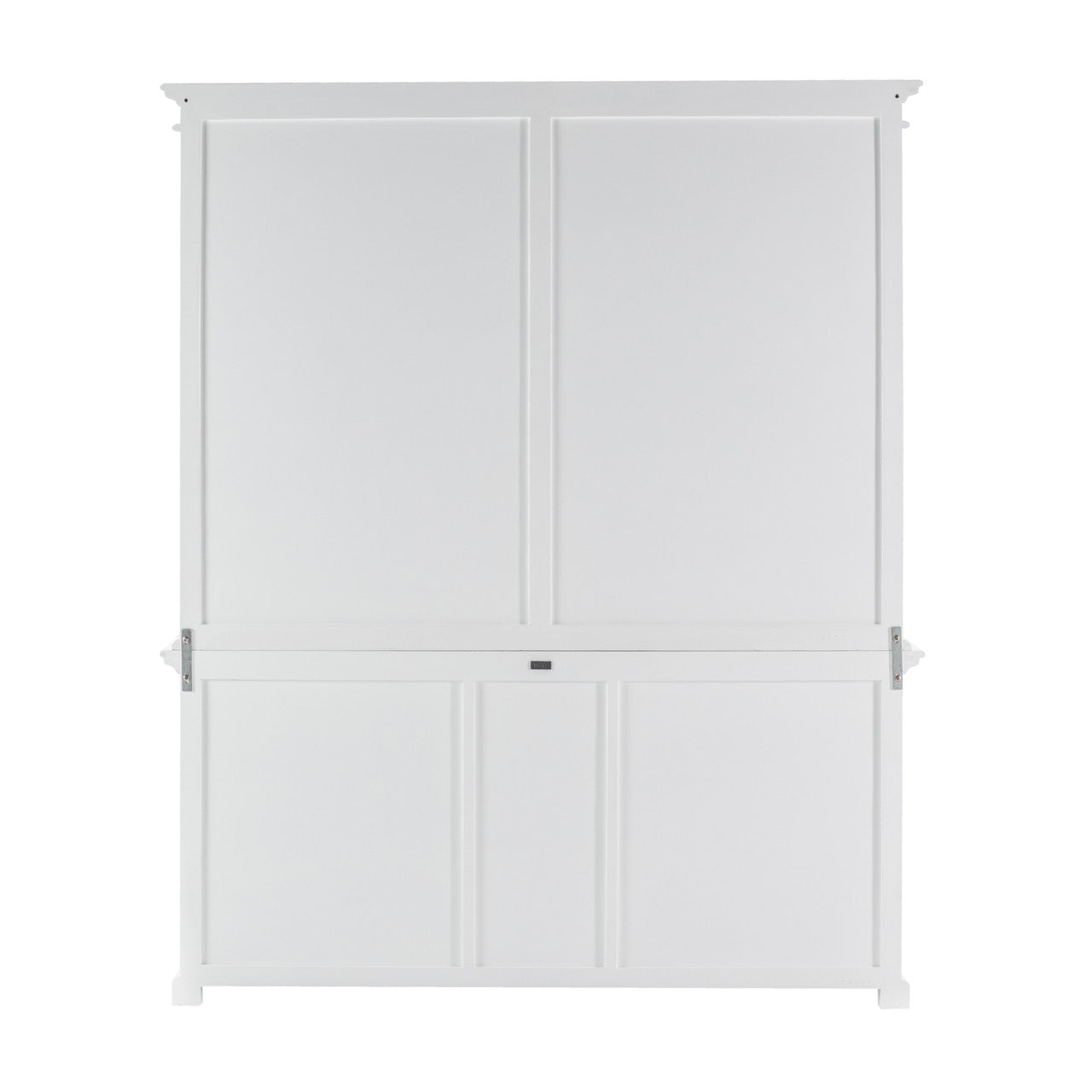French Coastal Hutch Bookcase 5 Doors 3 Drawers 71"