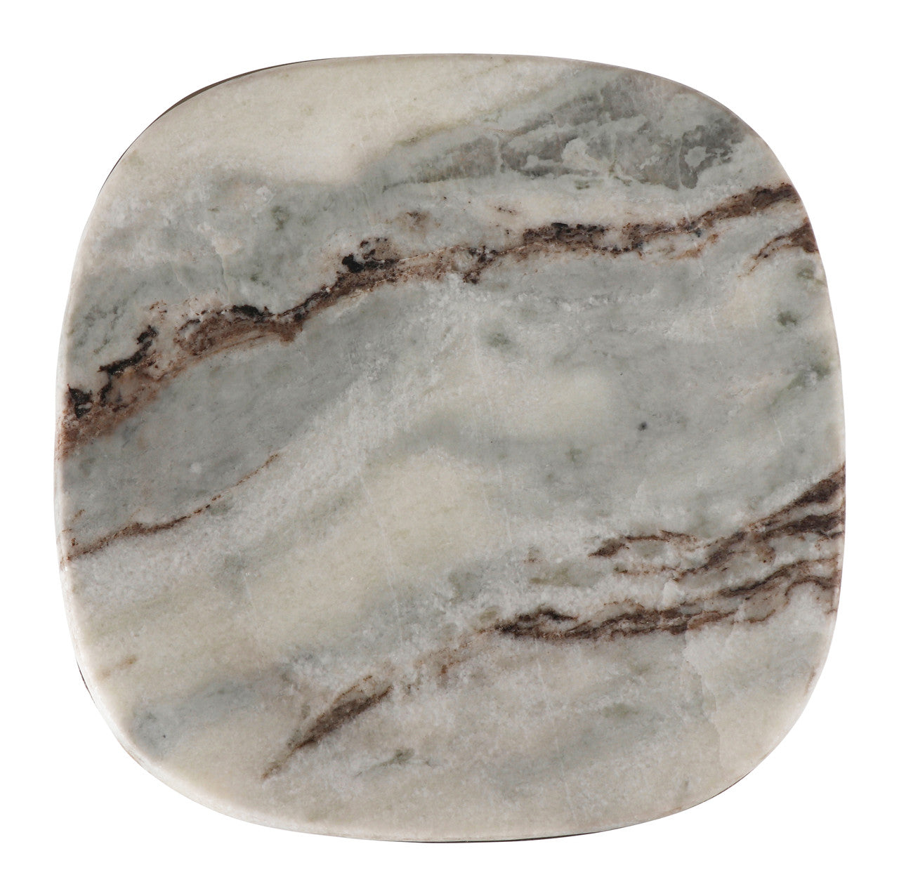 Marbelle - Alfie Marble Counter Stool - Toronto Sand/Antique Nickel Finish