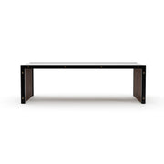 Pinstripe Dark Cocktail Table Champagne Gold 48" by Caracole