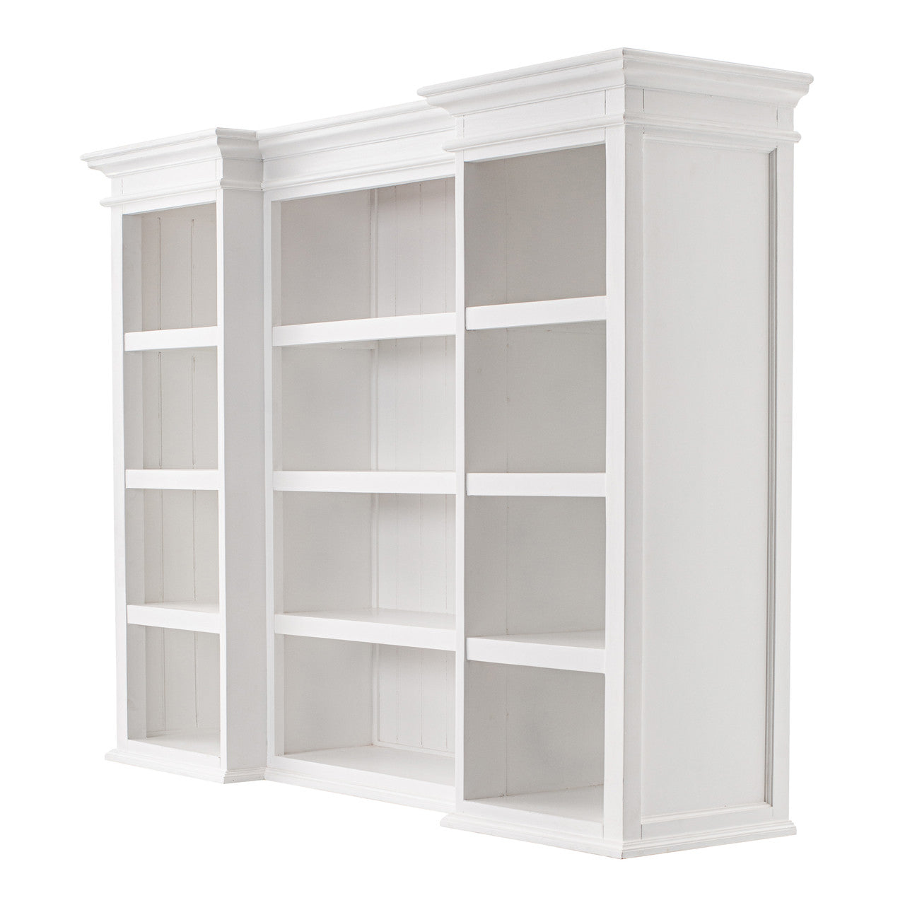French Coastal Kitchen Hutch Cabinet with 5 Doors 3 Drawers 71"