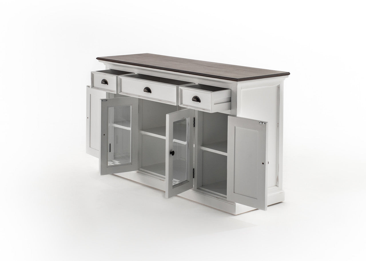 Modern Farmhouse Buffet with 4 Doors 3 Drawers - ZNS-B191TWD