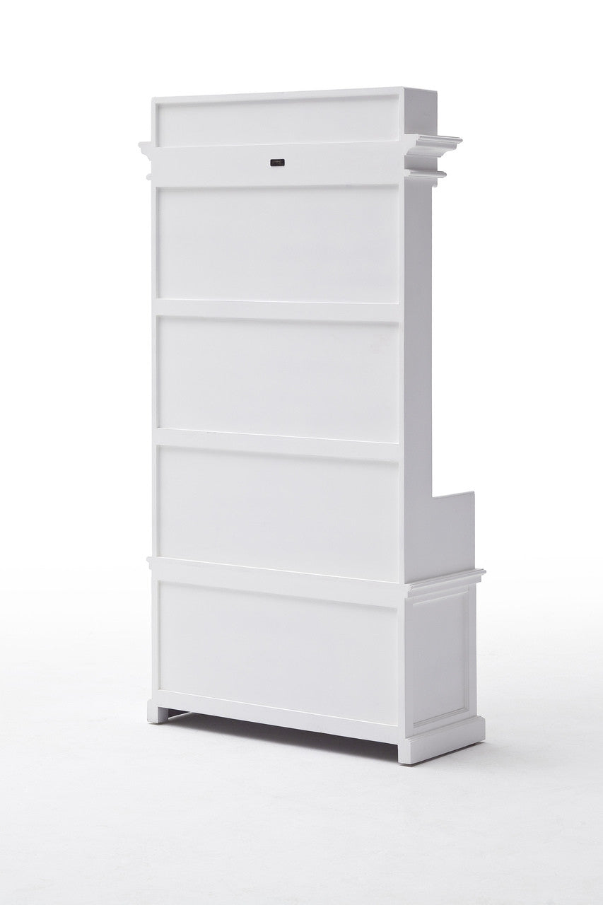 French Coastal Entryway Coat Rack & Bench Unit - ZNS-CA581