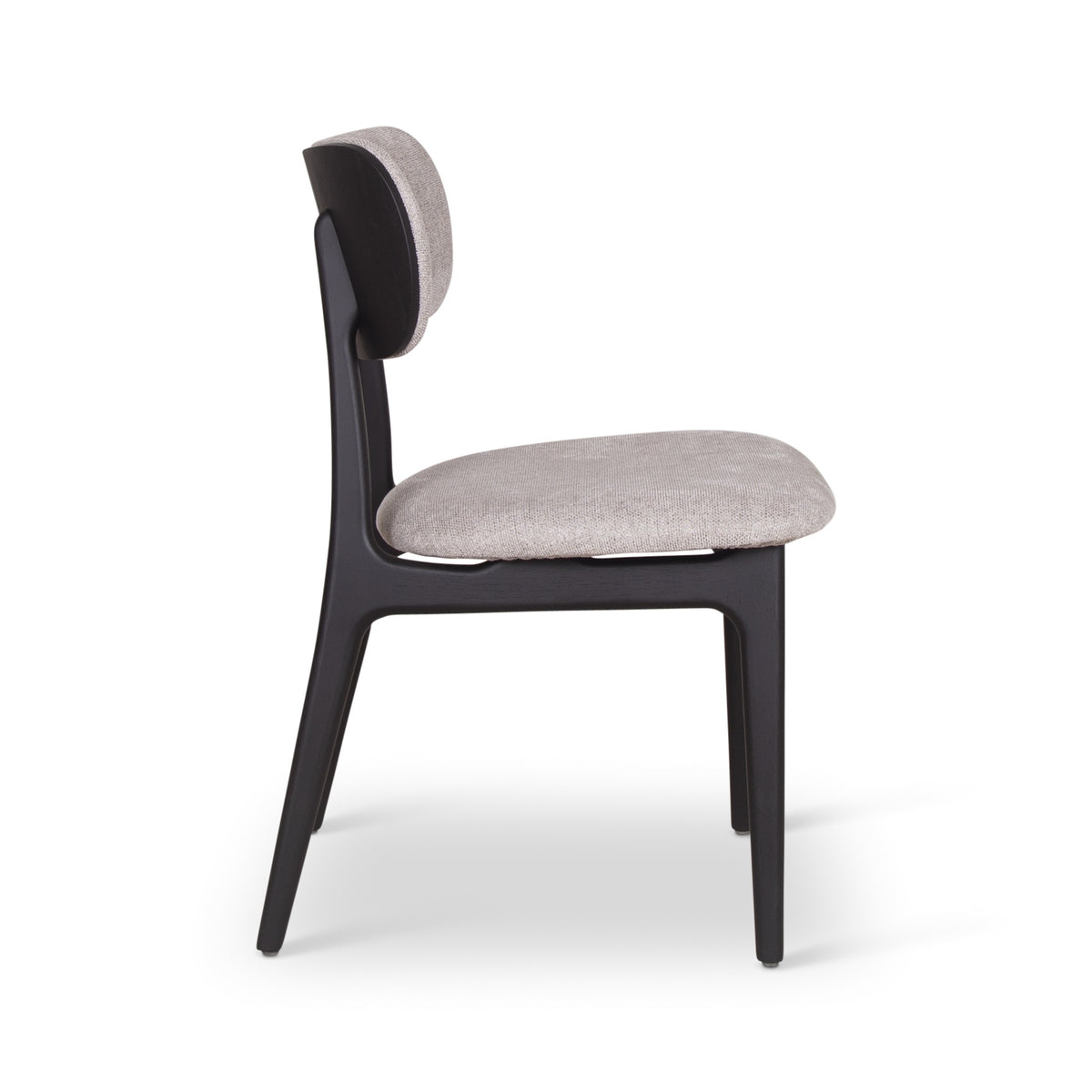 Modern Brazilian Claudia Side Chair Harvest Jute Upholstery - Ebano Frame by Urbia - detail 4