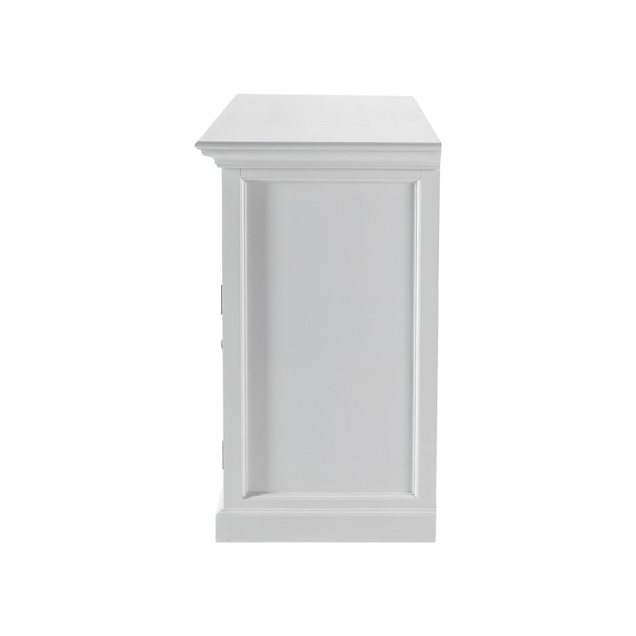 French Coastal Buffet with 4 Glass Doors 3 Drawers  57"