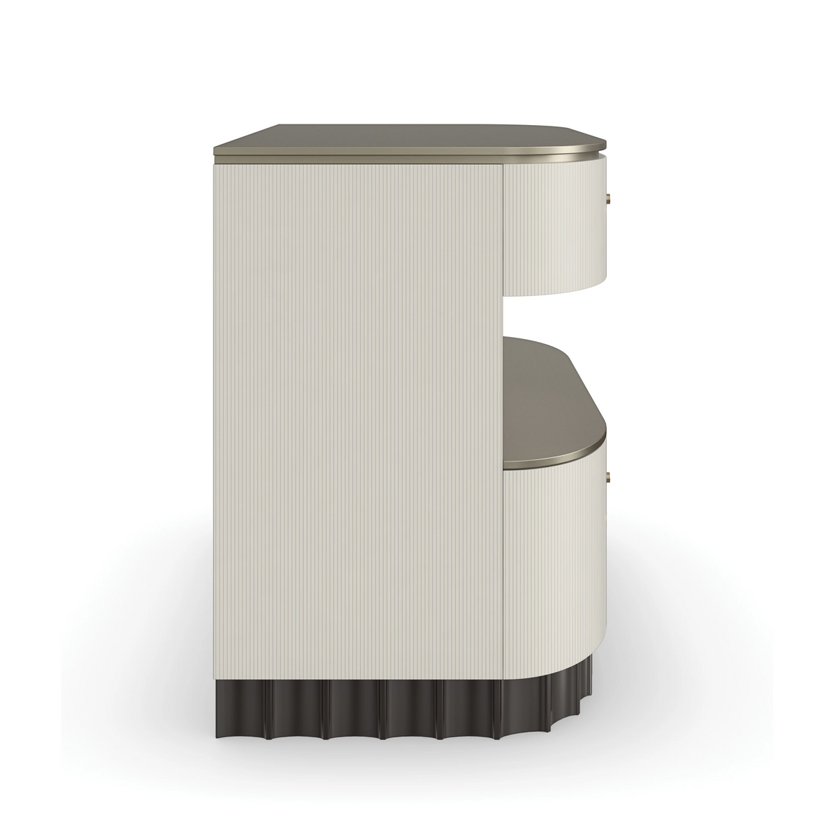 Deep Sleep Brushed Whisper of Gold Paint Nightstand 34" by Caracole - view 8