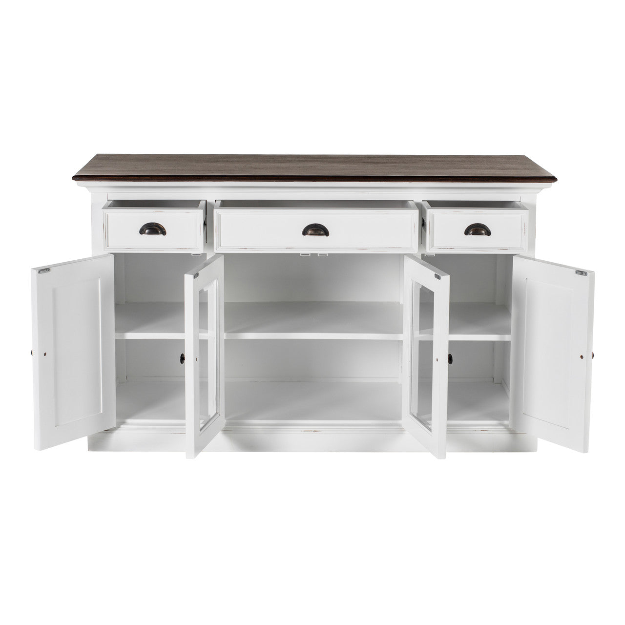 Modern Farmhouse Buffet with 4 Doors 3 Drawers - ZNS-B191TWD