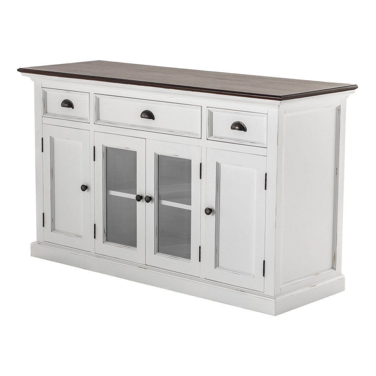 Modern Farmhouse Buffet with 4 Doors 3 Drawers - ZNS-B191TWD