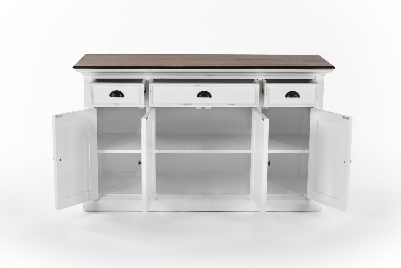 Modern Farmhouse Buffet with 4 Doors 3 Drawers - ZNS-B192TWD