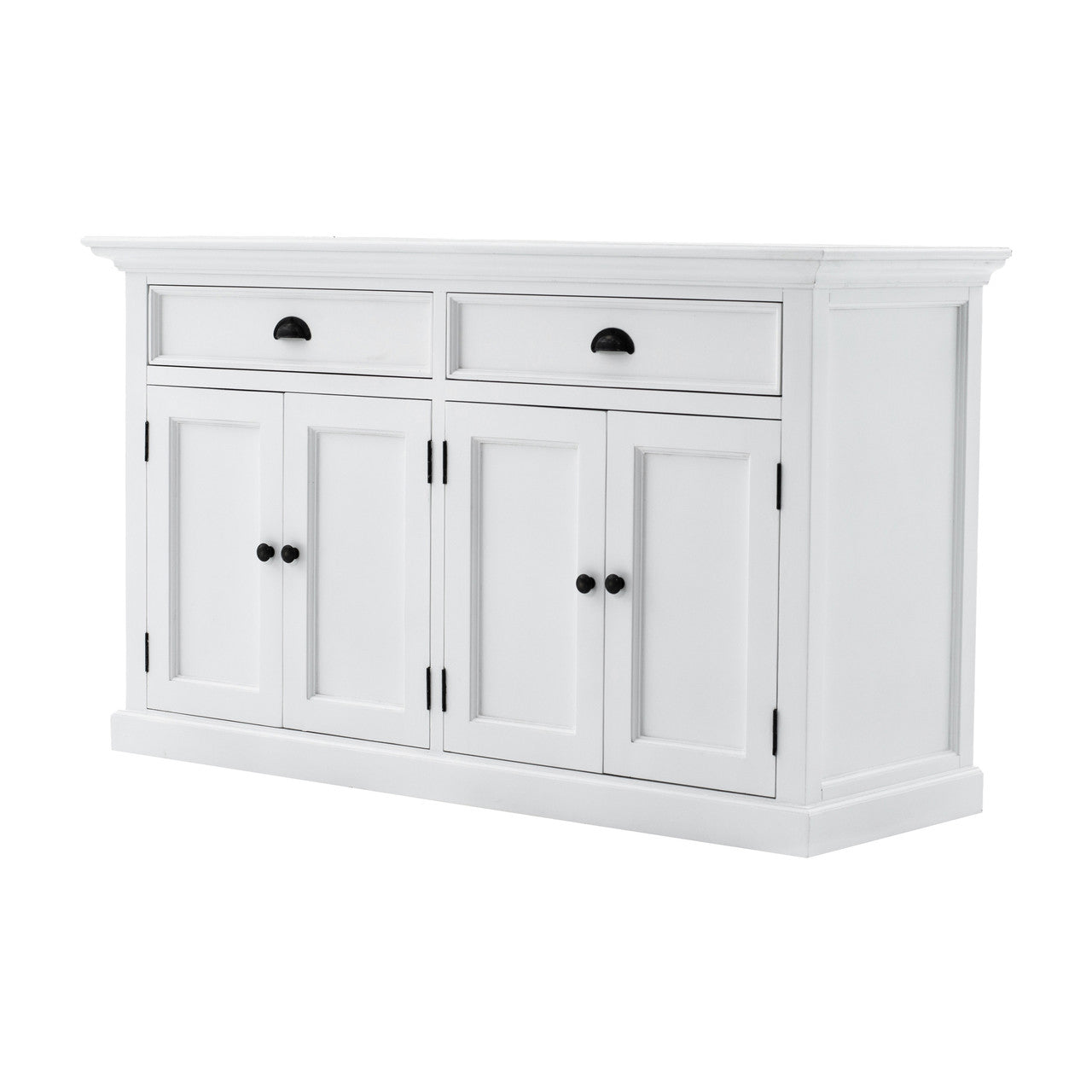 French Coastal Buffet Hutch Unit with 8 Shelves 57"
