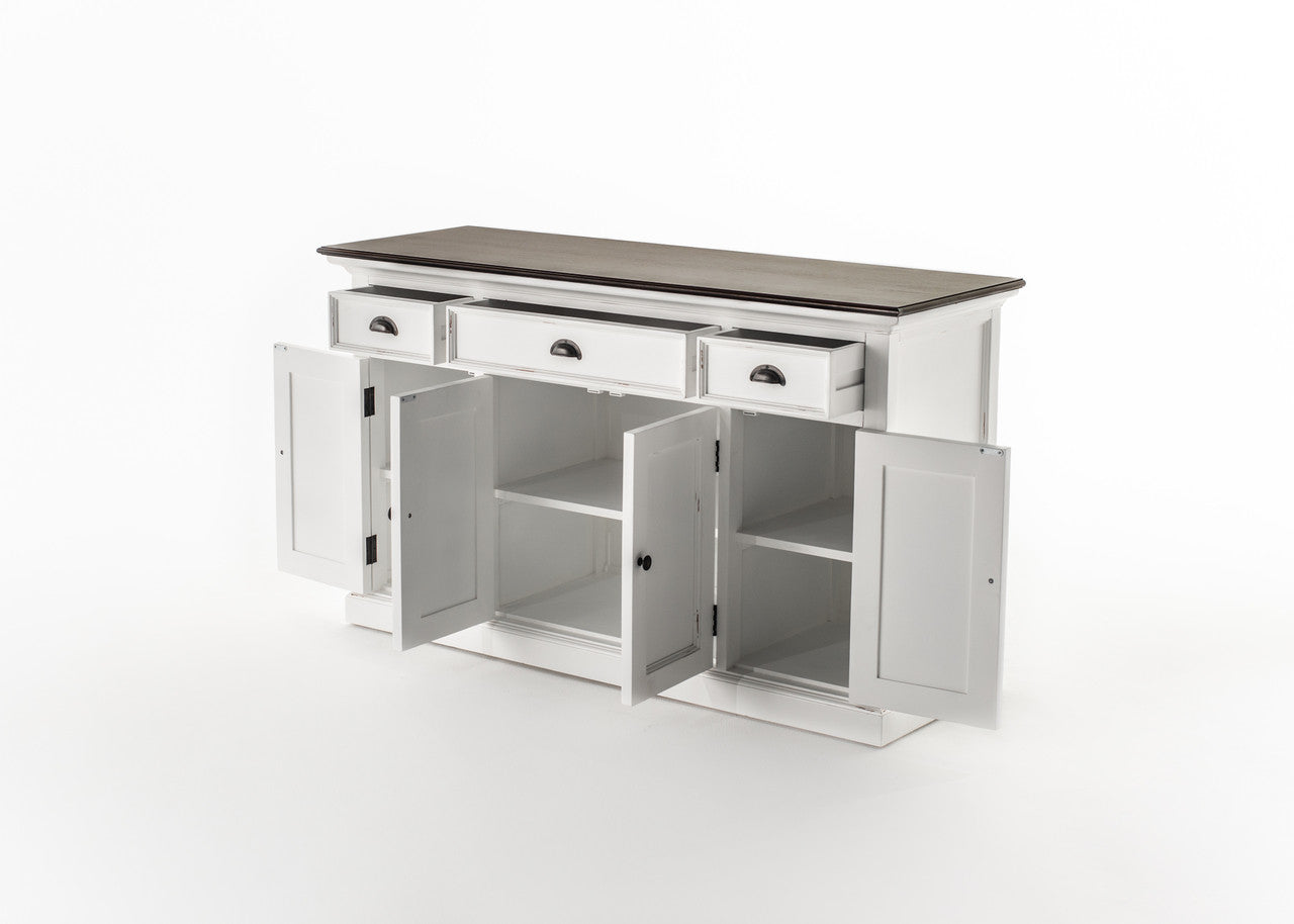 Modern Farmhouse Buffet with 4 Doors 3 Drawers - ZNS-B192TWD