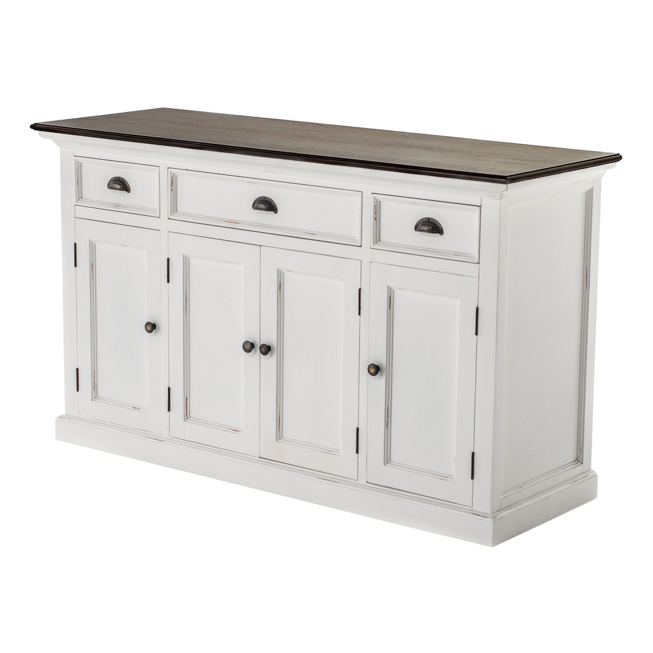 Modern Farmhouse Buffet with 4 Doors 3 Drawers - ZNS-B192TWD