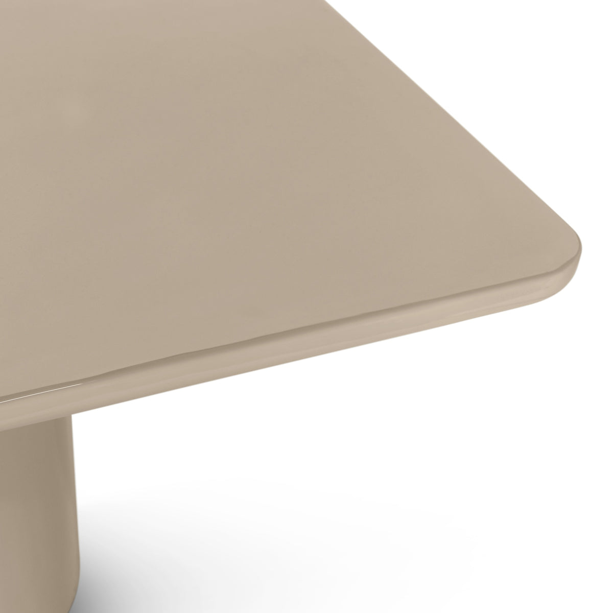 Alessia Short Enamel Coffee Table Latte Taupe, 14.25" by Urbia - detail 4