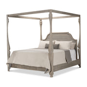 Madeline Bungalow Bed, King, Moonskin by Sarreid Ltd