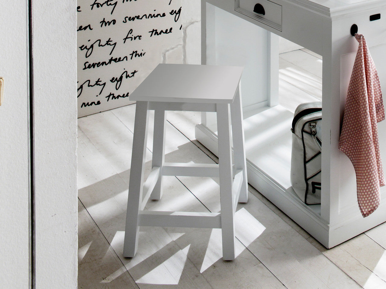 French Coastal Stool 15"