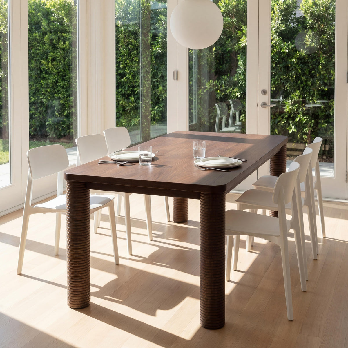 Luna Rectangle Dining Table Coffee by Urbia - detail 4
