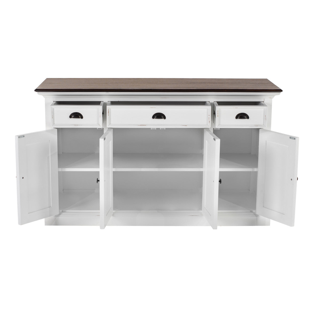Modern Farmhouse Buffet with 4 Doors 3 Drawers - ZNS-B192TWD