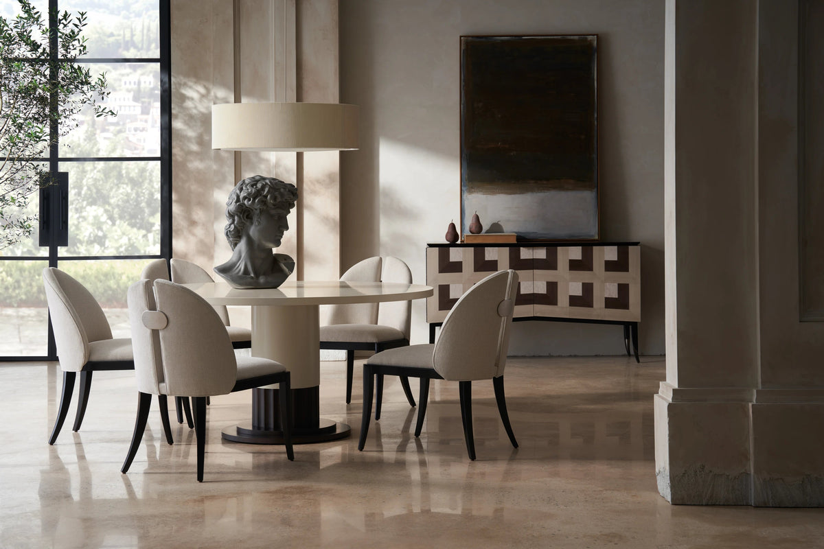 Cameo-Ivory Dark Chocolate Dining Chair 22" by Caracole - view 3