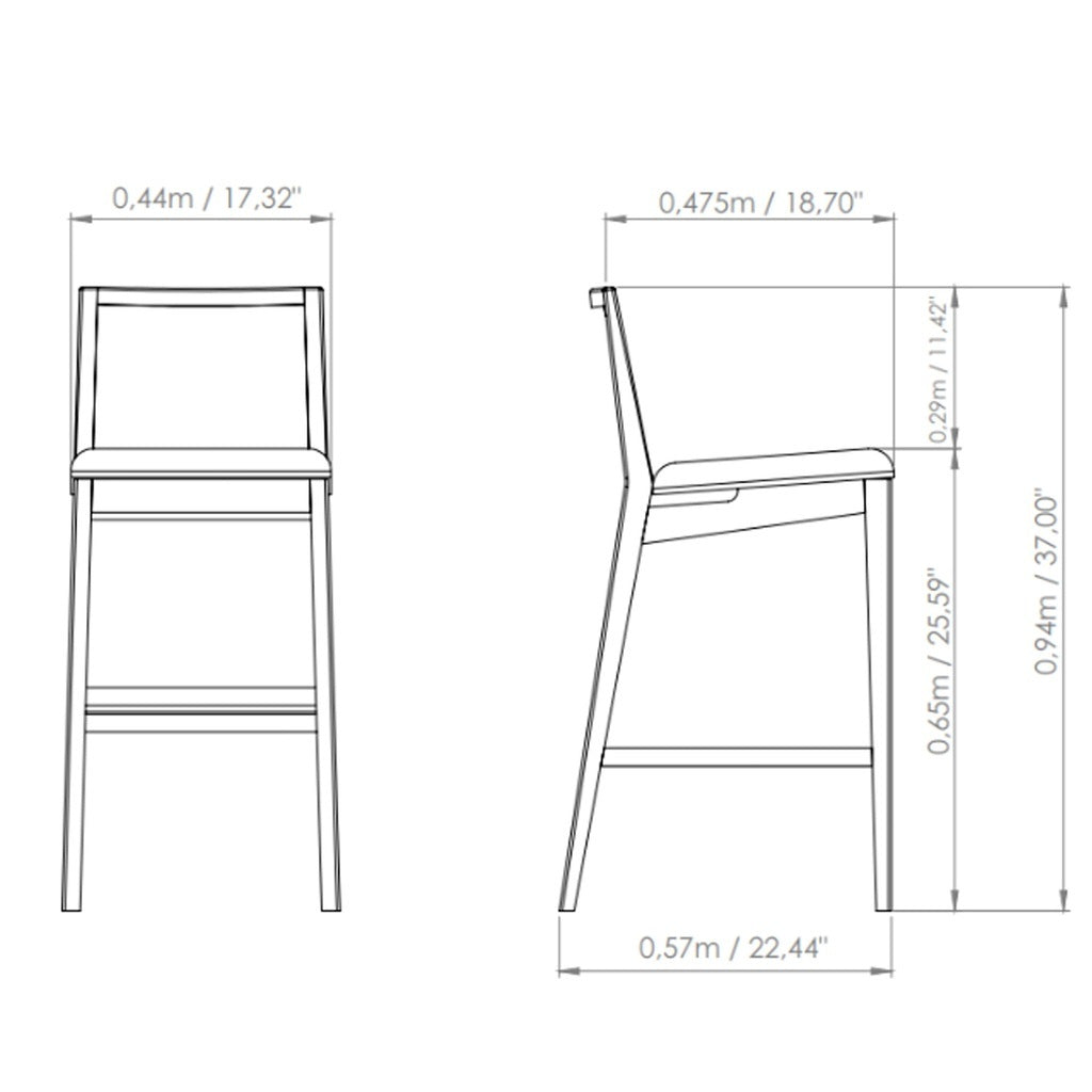 Nardia Cane Counter Stool Damasco, Harvest Natural, Counter Height by Urbia - detail 9