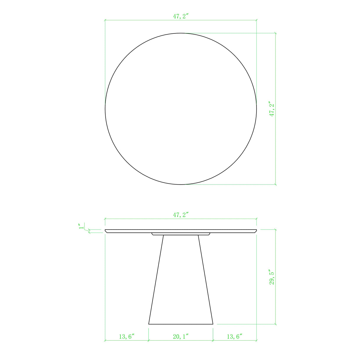 Mona Round Wood Top Dining Table Damasco by Urbia - detail 8