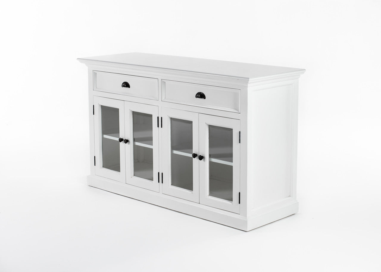 French Coastal Classic Buffet with Glass Doors  57"