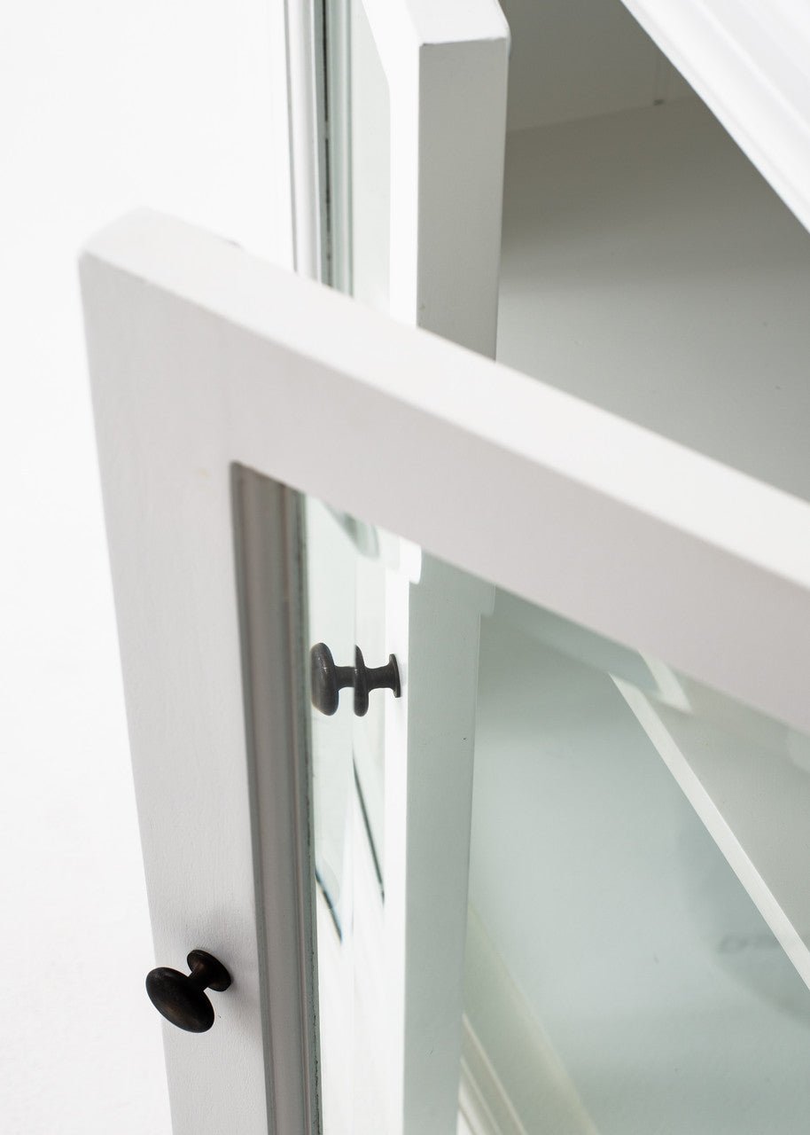 French Coastal Display Buffet with 2 Glass Doors 35"