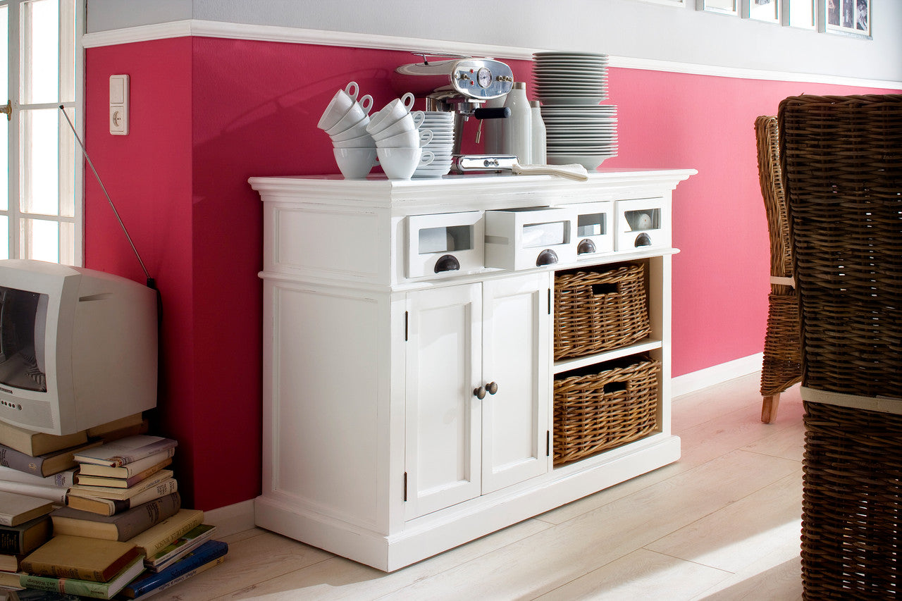 French Coastal Kitchen Buffet 49"
