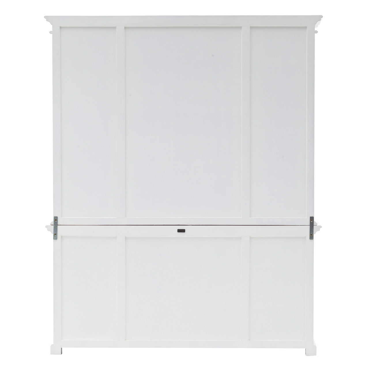 French Coastal Library Hutch with Basket Set 71"