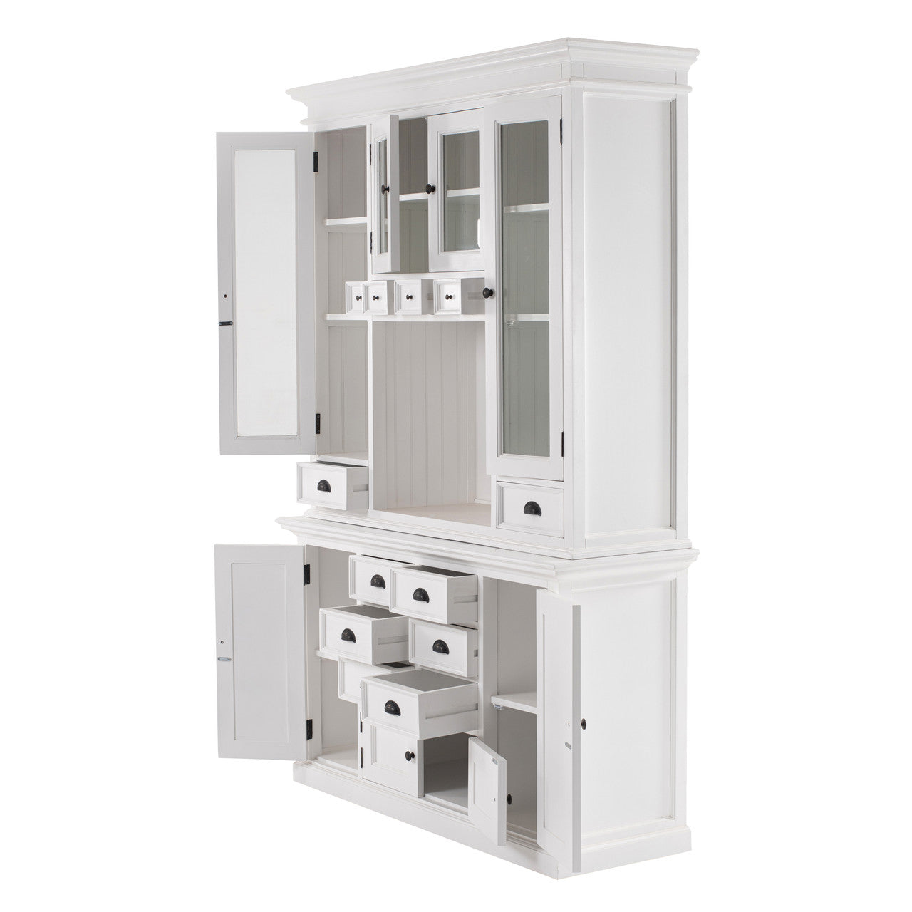 French Coastal Kitchen Hutch Unit 57"