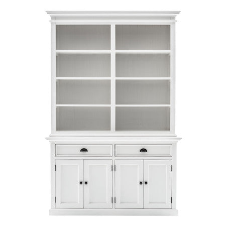 French Coastal Buffet Hutch Unit with 8 Shelves 57"