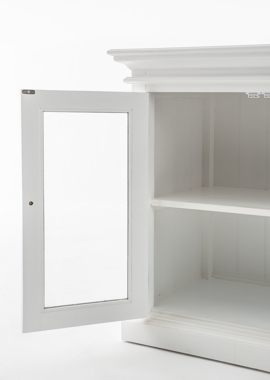 French Coastal Display Buffet with 2 Glass Doors 35"