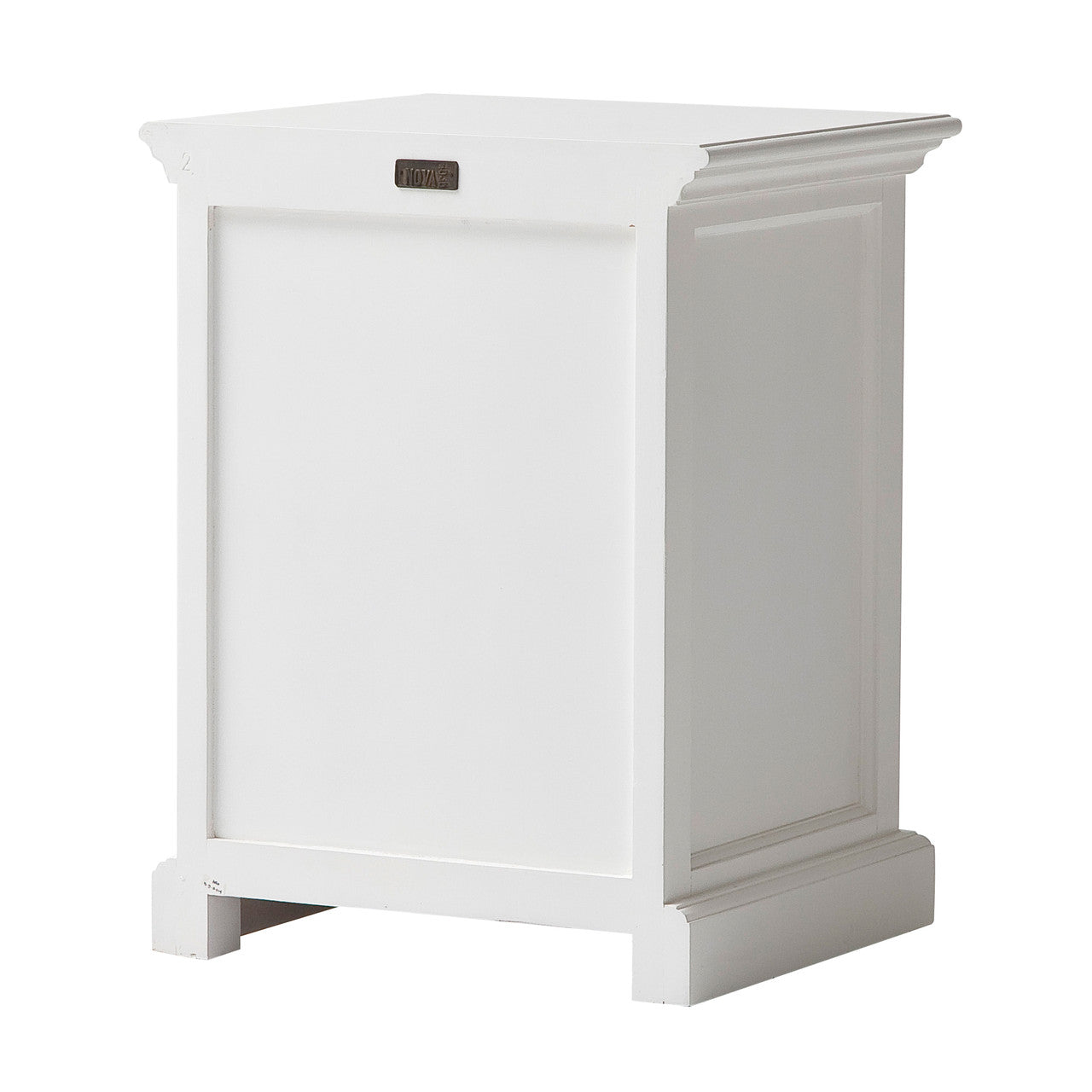 French Coastal Bedside Table with Dividers 18"